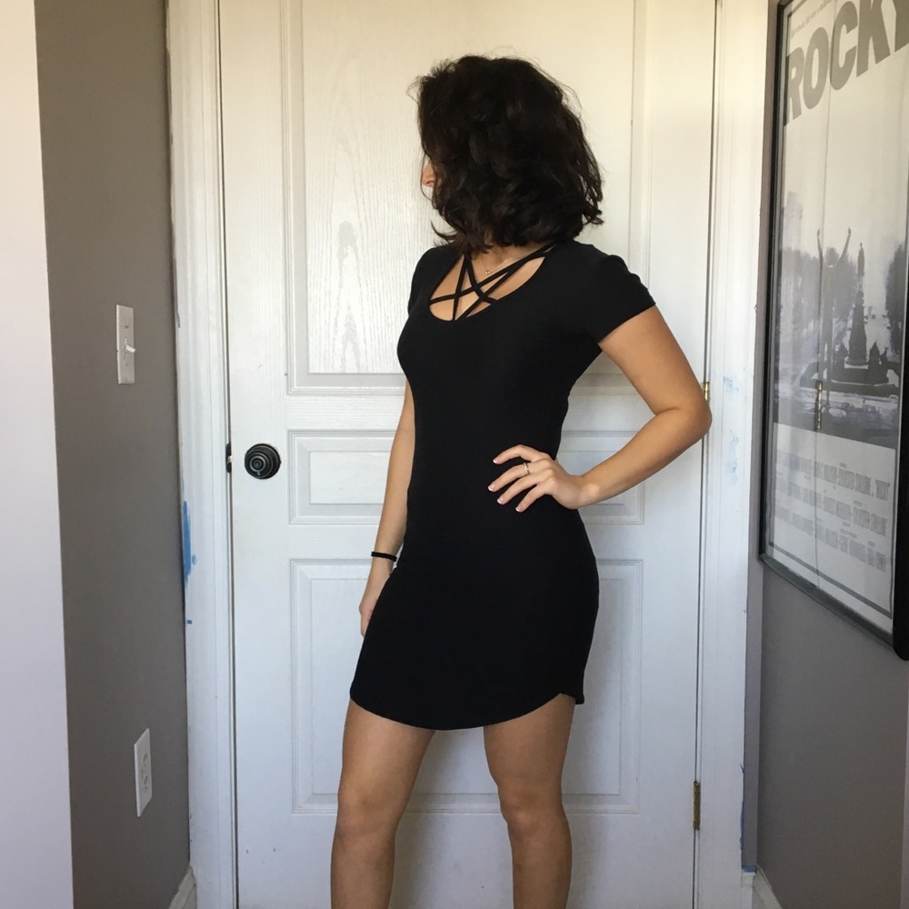 Strappy t shirt dress